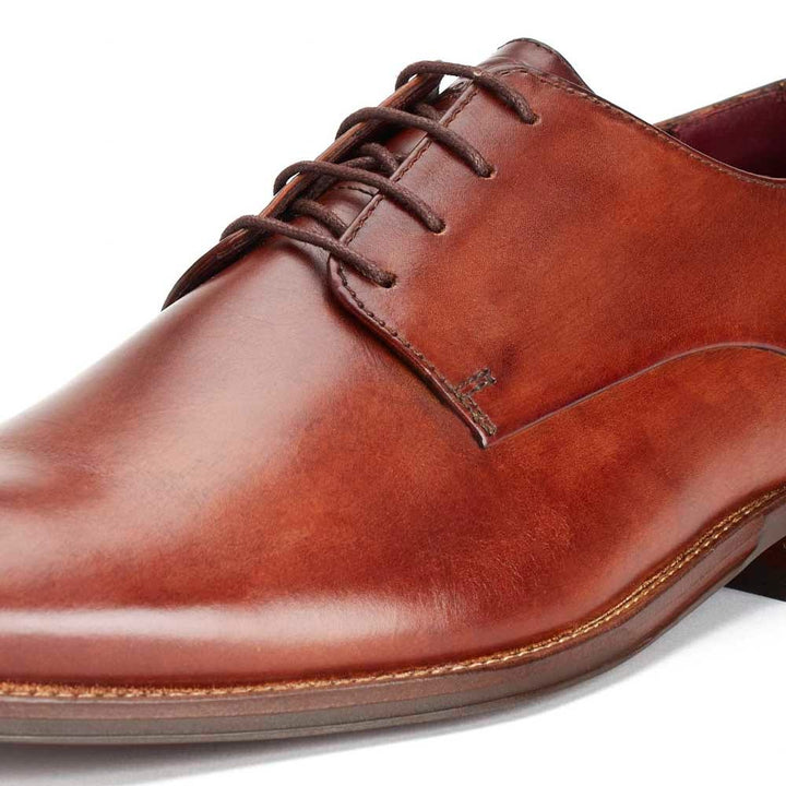 Base London Marley Washed Derby Shoes Tan