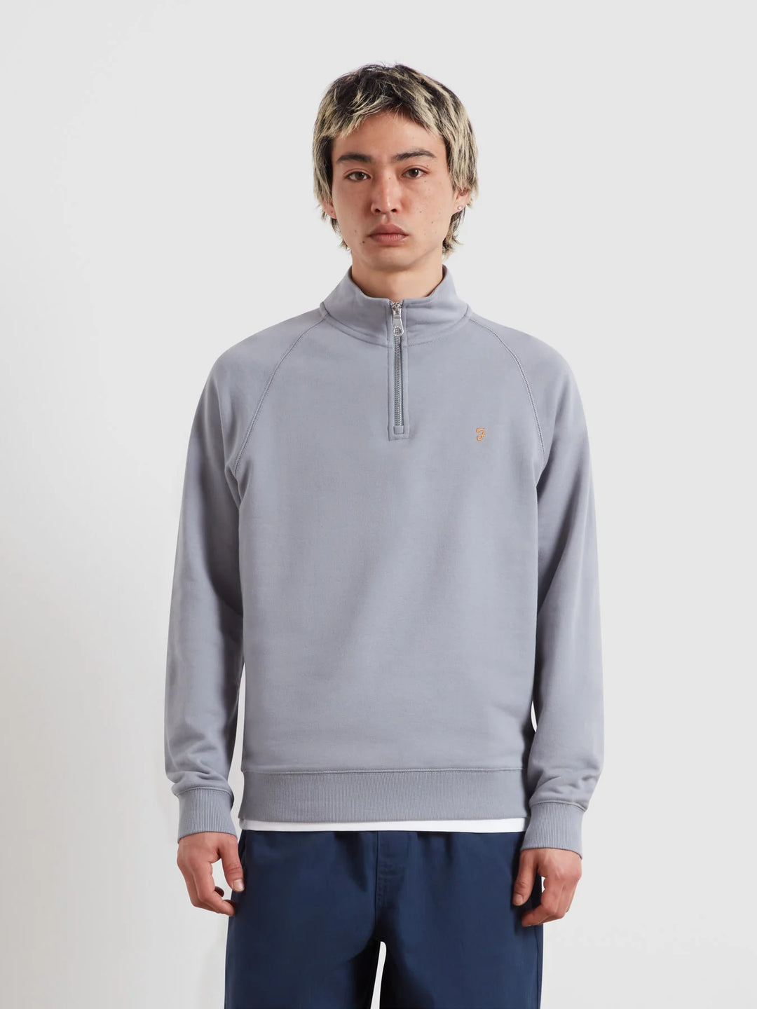 Farah Arnold 1/4 Zip Icelandic Blue