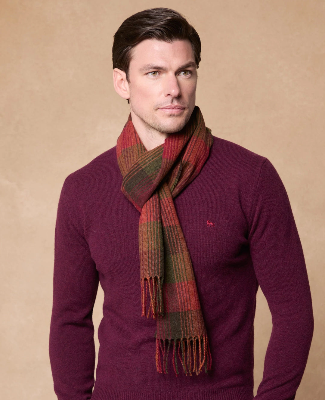 Magee Alfie Crew Neck Loganberry