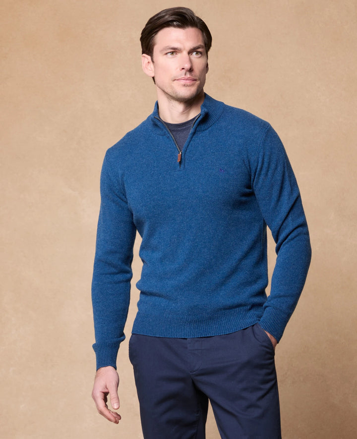 Magee Freddie 1/4 Zip Jumper Neptune Blue
