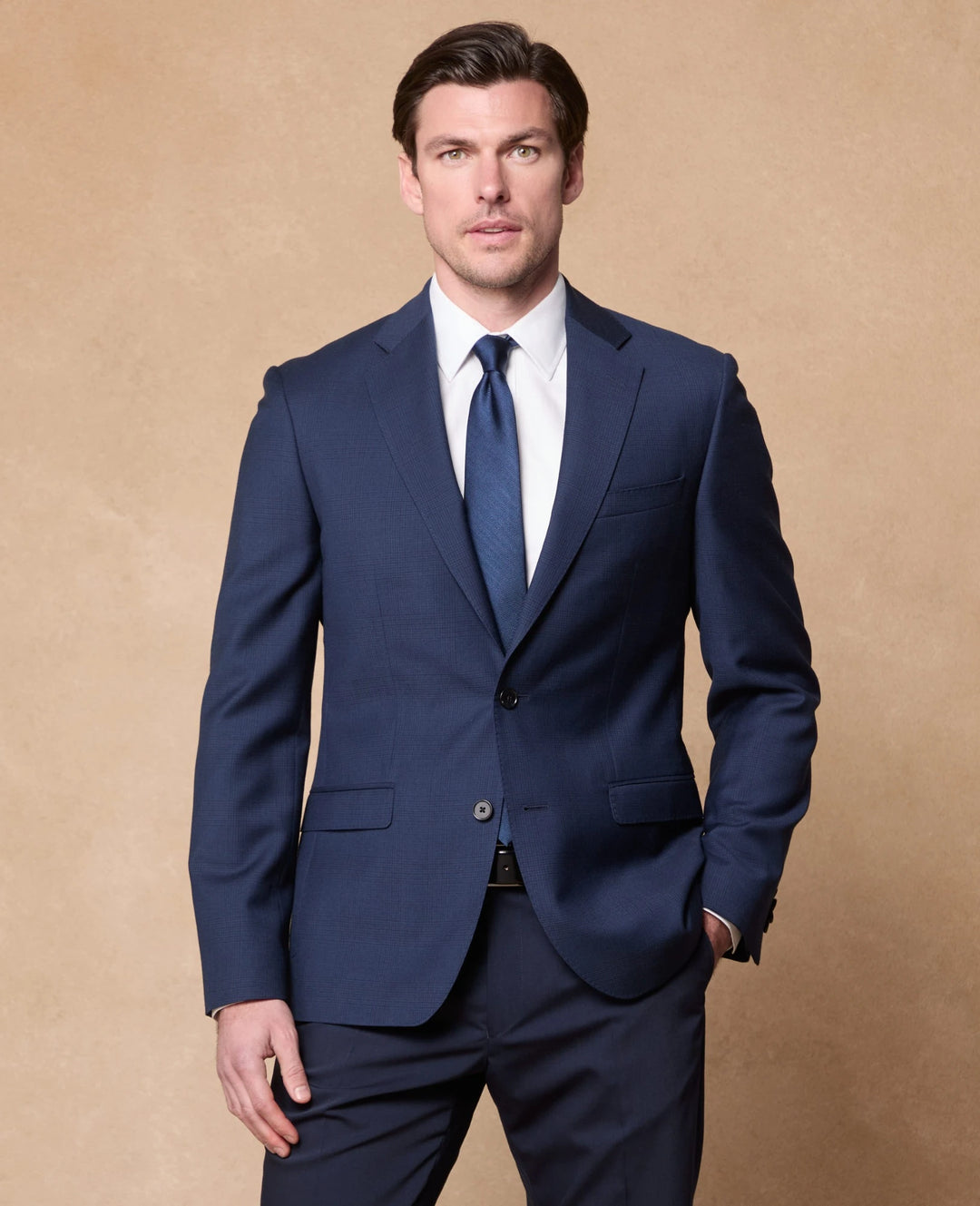 Magee Merrion 2 Piece Suit in Blue Glencheck