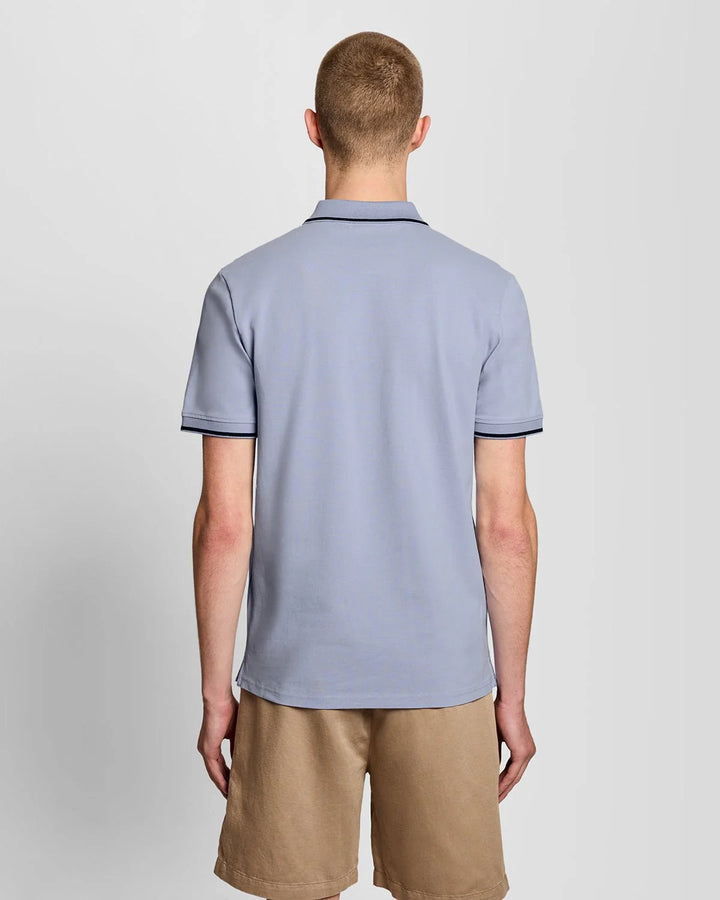 Lyle & Scott Cotton Tipped Polo Shirt Bubble Blue