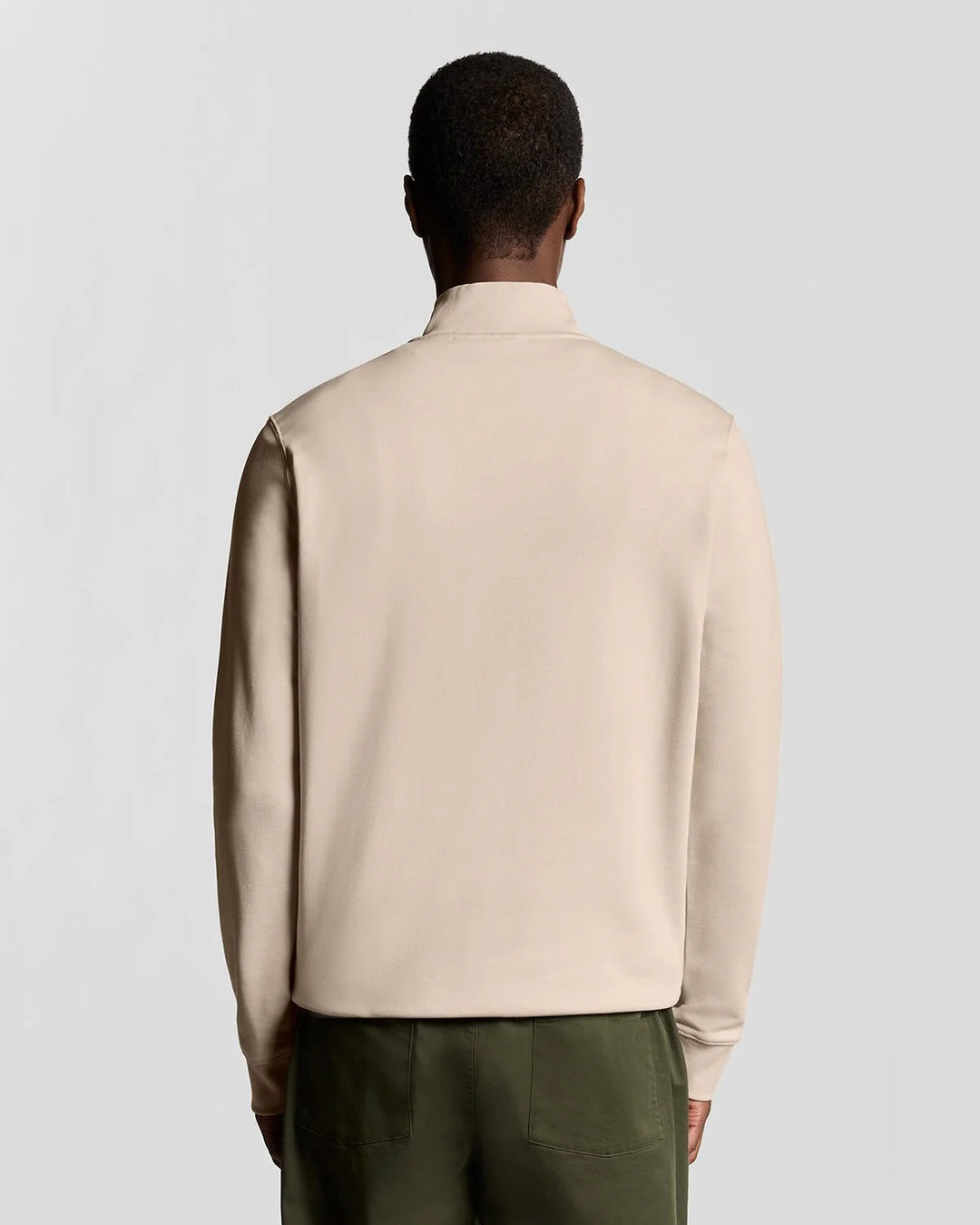 Lyle & Scott Superfine Cotton 1/4 Zip Sweatshirt Pink Tint