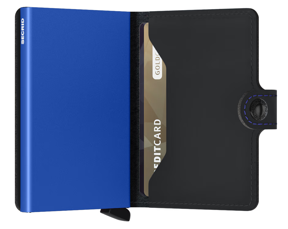 Secrid Miniwallet Matte Black & Blue