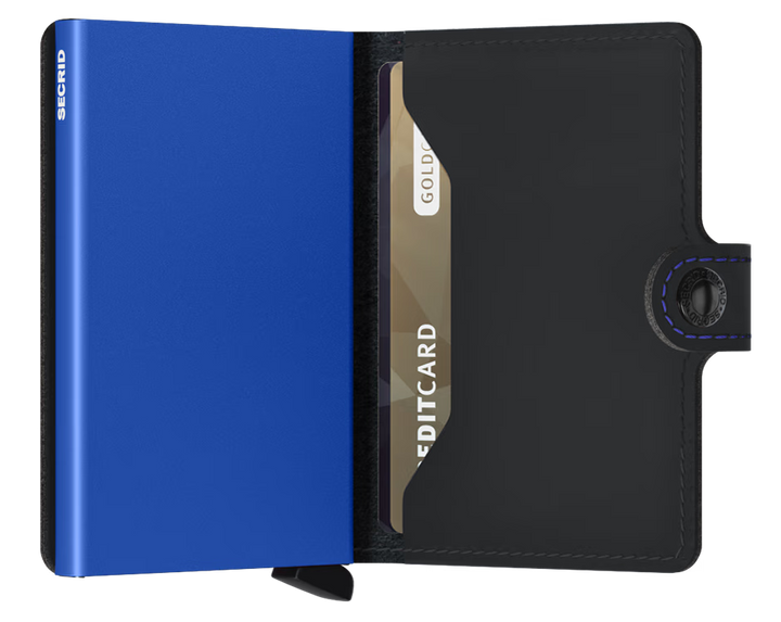 Secrid Miniwallet Matte Black & Blue