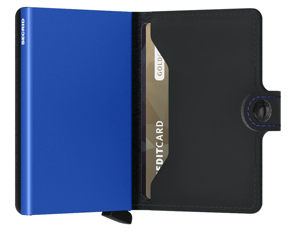 Secrid Miniwallet Matte Black & Blue