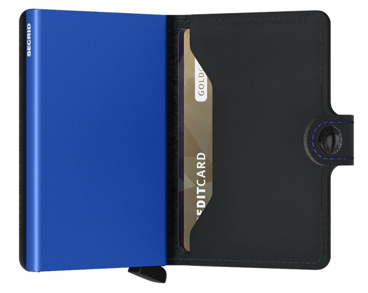 Secrid Miniwallet Matte Black & Blue