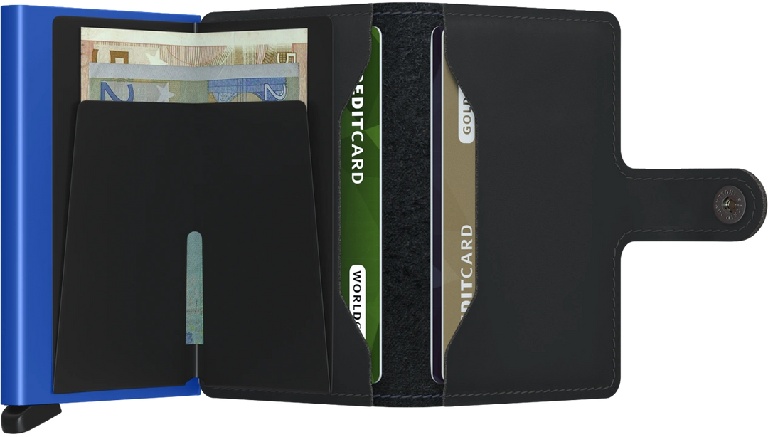 Secrid Miniwallet Matte Black & Blue