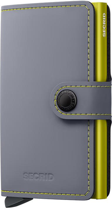 Secrid Miniwallet Matte Grey & Lime