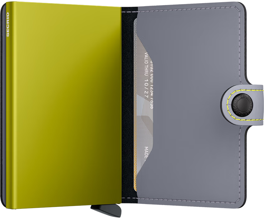 Secrid Miniwallet Matte Grey & Lime