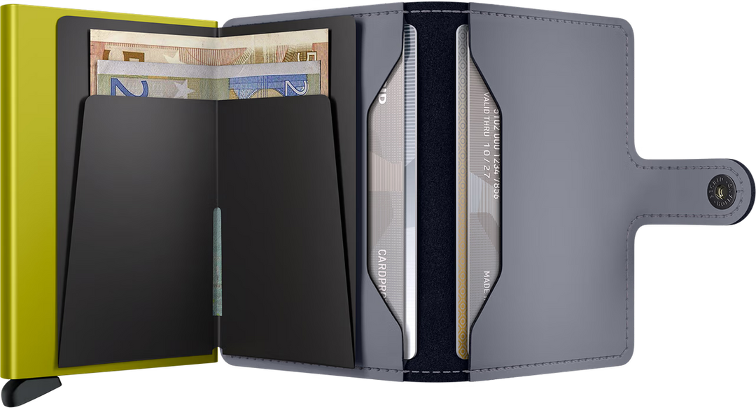 Secrid Miniwallet Matte Grey & Lime