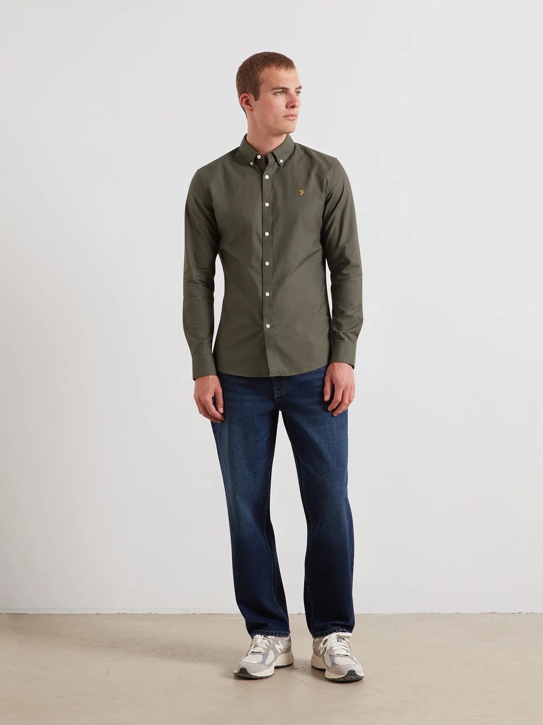 Farah Brewer Oxford Shirt Rosemary