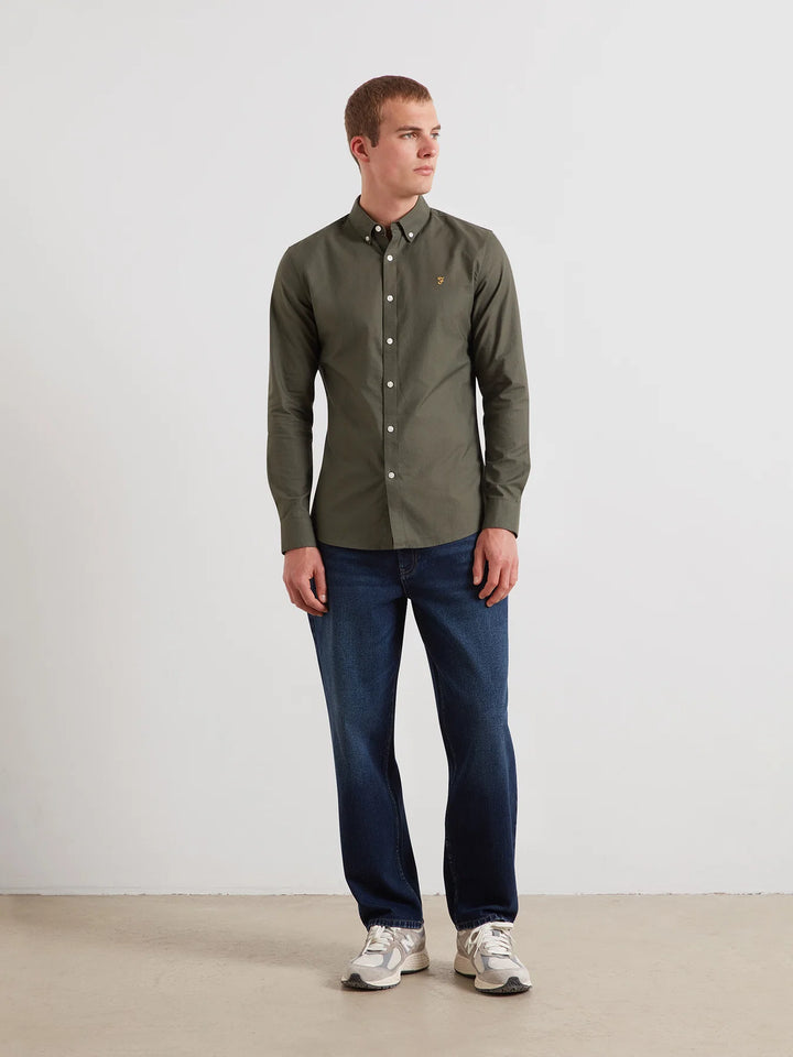 Farah Brewer Oxford Shirt Rosemary