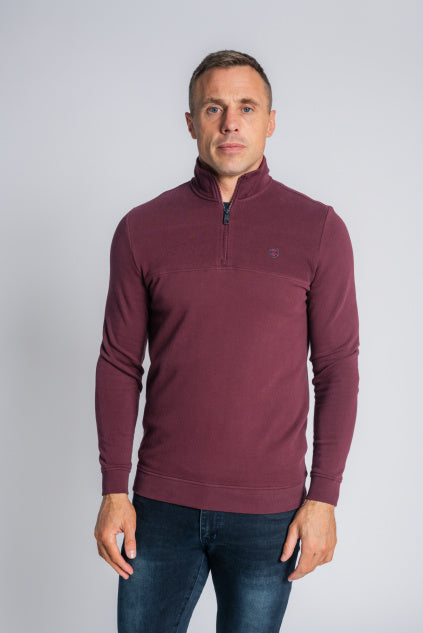 XV Kings by Tommy Bowe Narbonne 1/4 Zip Plummed