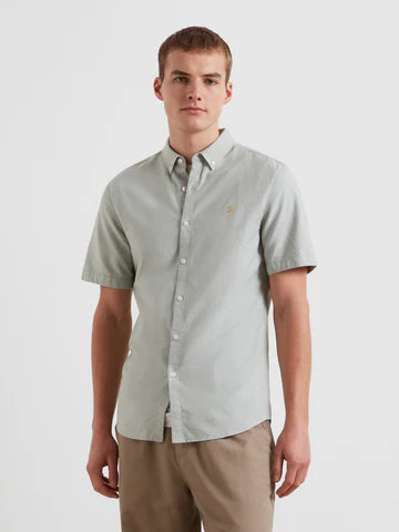 Farah Brewer Short Sleeve Shirt Jade