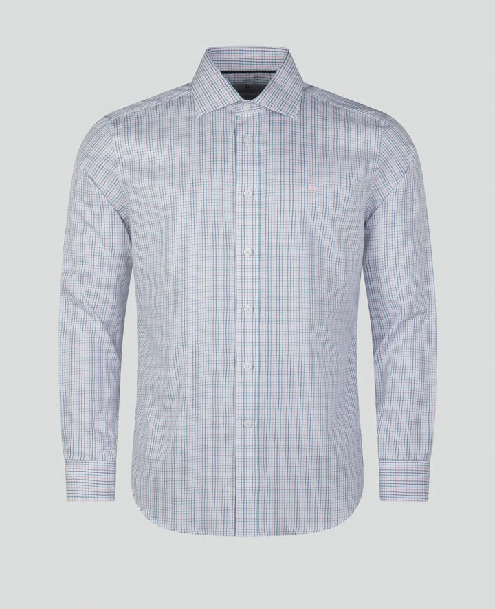 Magee Nephin Cotton Shirt Pink Tattersalls