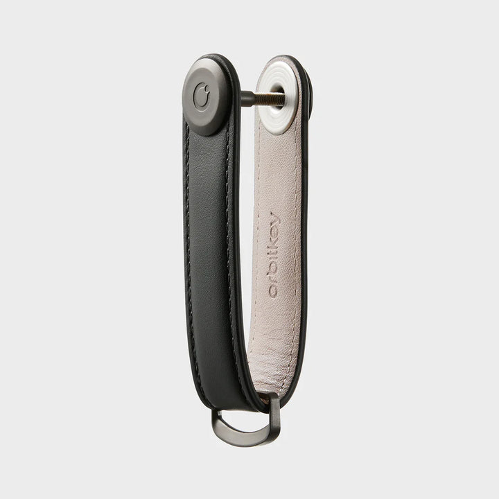 Orbitkey Key Organiser Leather Black with Black Stitching