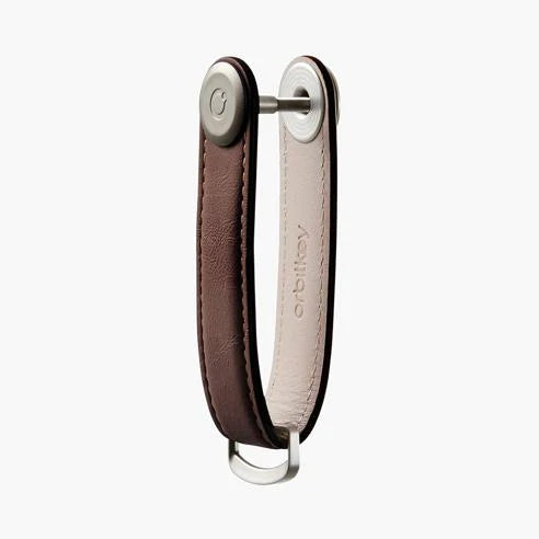 Orbitkey Key Organiser Leather Espresso with Brown Stitching