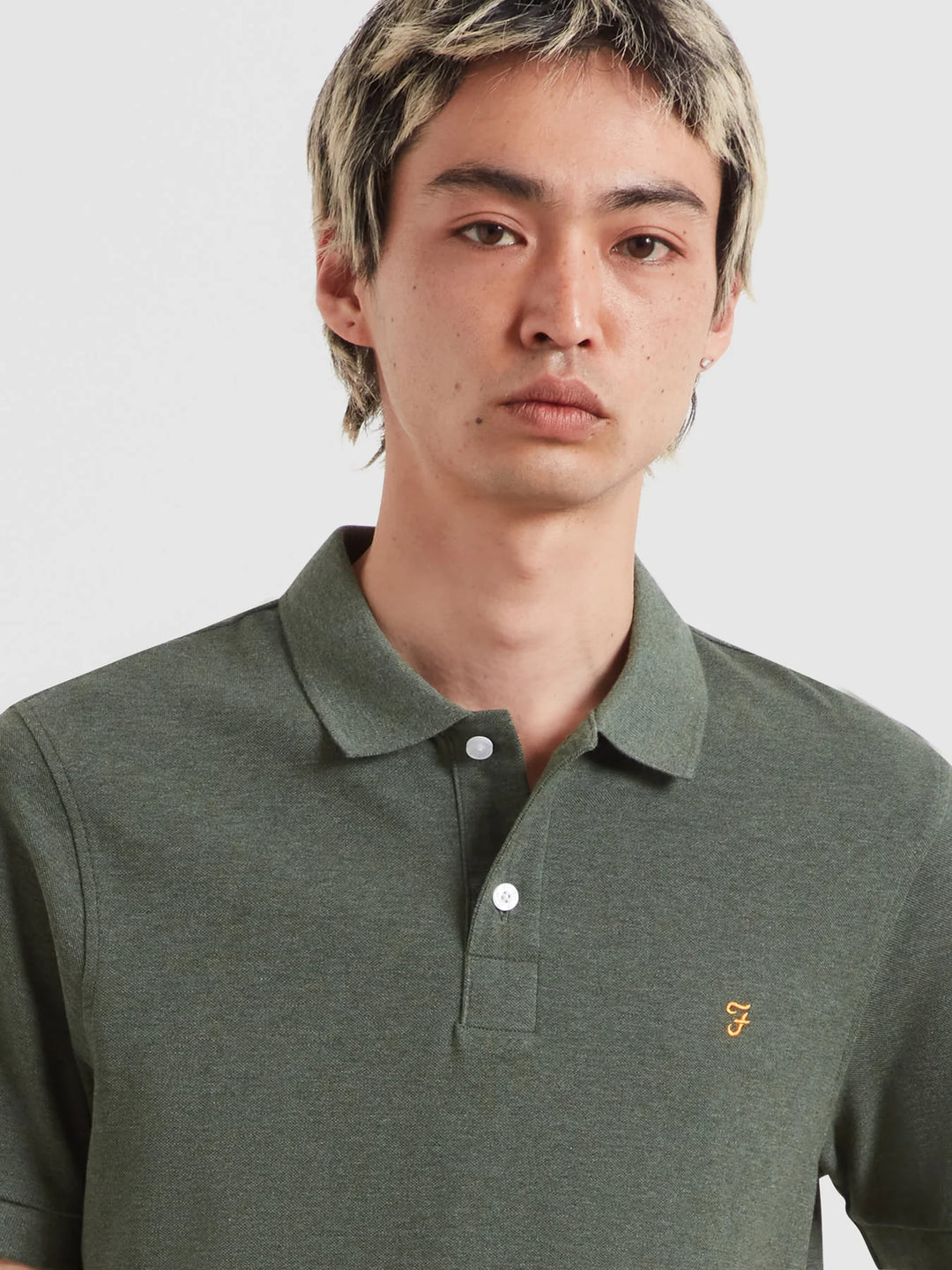 Farah Cunningham Polo Shirt Rosemary Marl