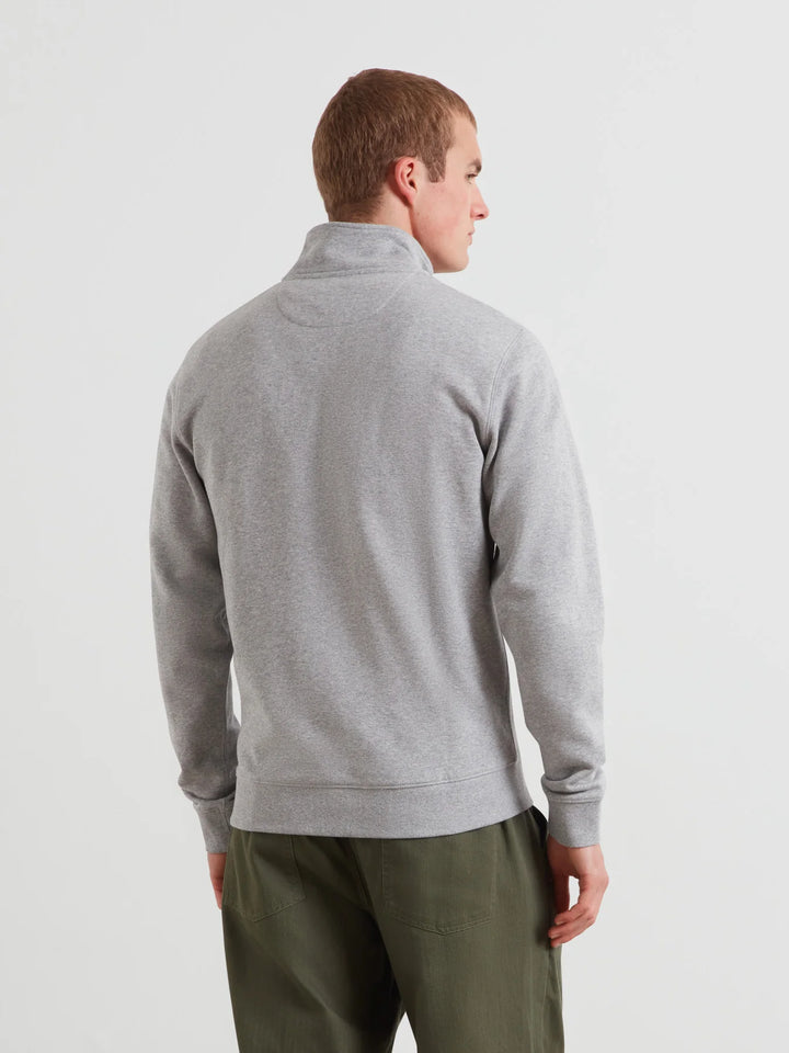 Farah Arnold 1/4 Zip Light Grey Marl