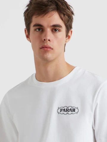 Farah Hawthorne Graphic T-Shirt White