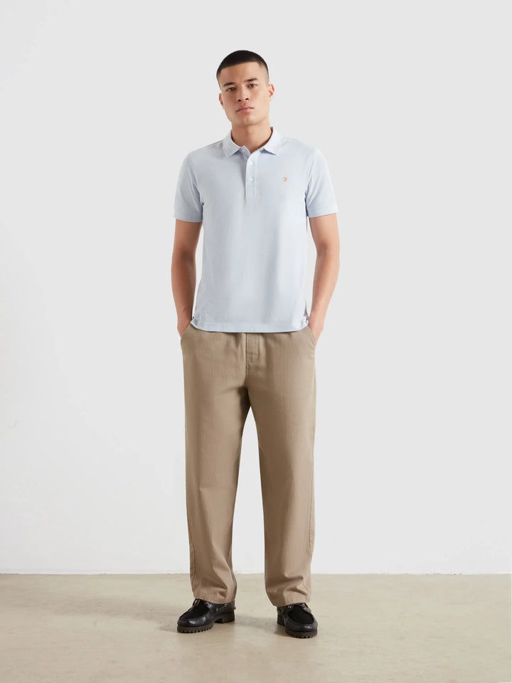 Farah Blanes Polo Shirt Blue Nickle