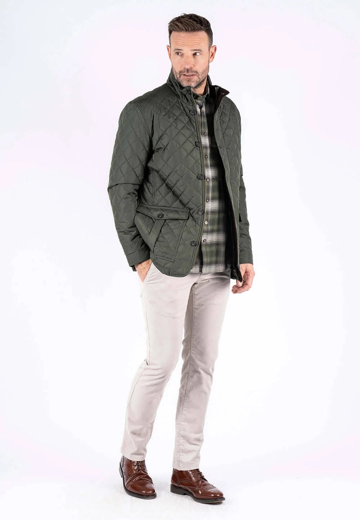 Pre End Harald Quilted Jacket Old Green
