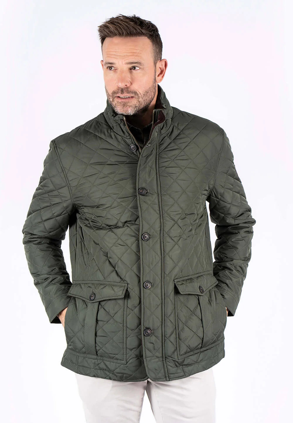 Pre End Harald Quilted Jacket Old Green