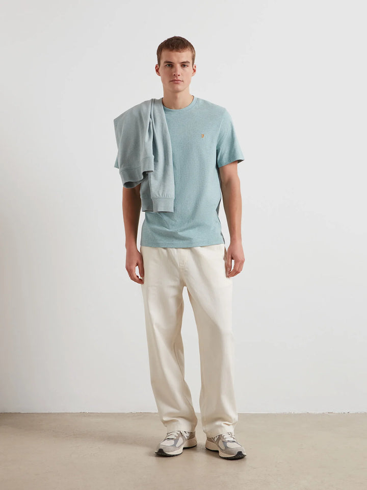 Farah Danny Regular Tee Shirt Green Mist Marl