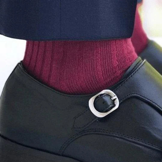 Swole Panda Bamboo Socks Deep Burgandy 2 Pack