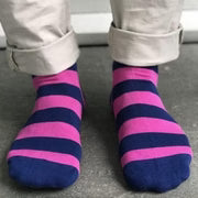 Swole Panda Bamboo Socks Rich Pink Striped