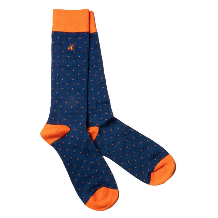 Swole Panda Bamboo Socks Spotted Orange 2 Pack