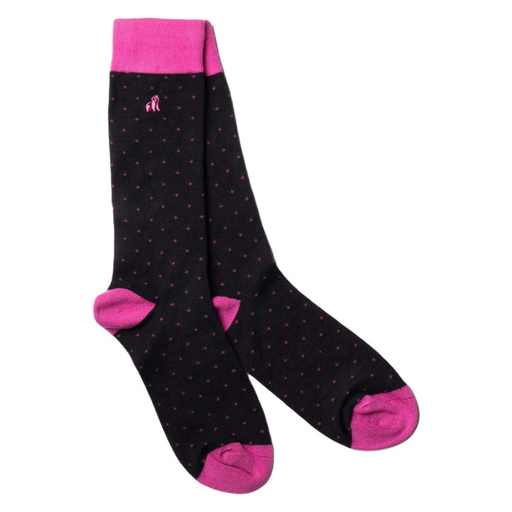 Swole Panda Bamboo Socks Spotted Pink 2 Pack