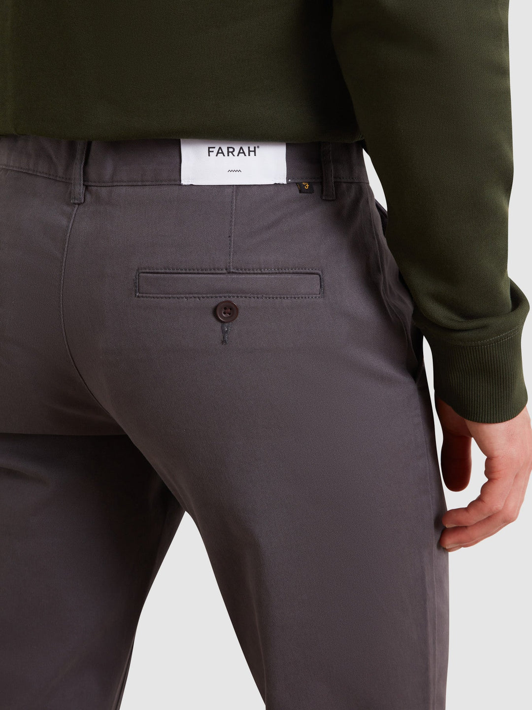 Farah Elm Slim Fit Chinos Charcoal Grey