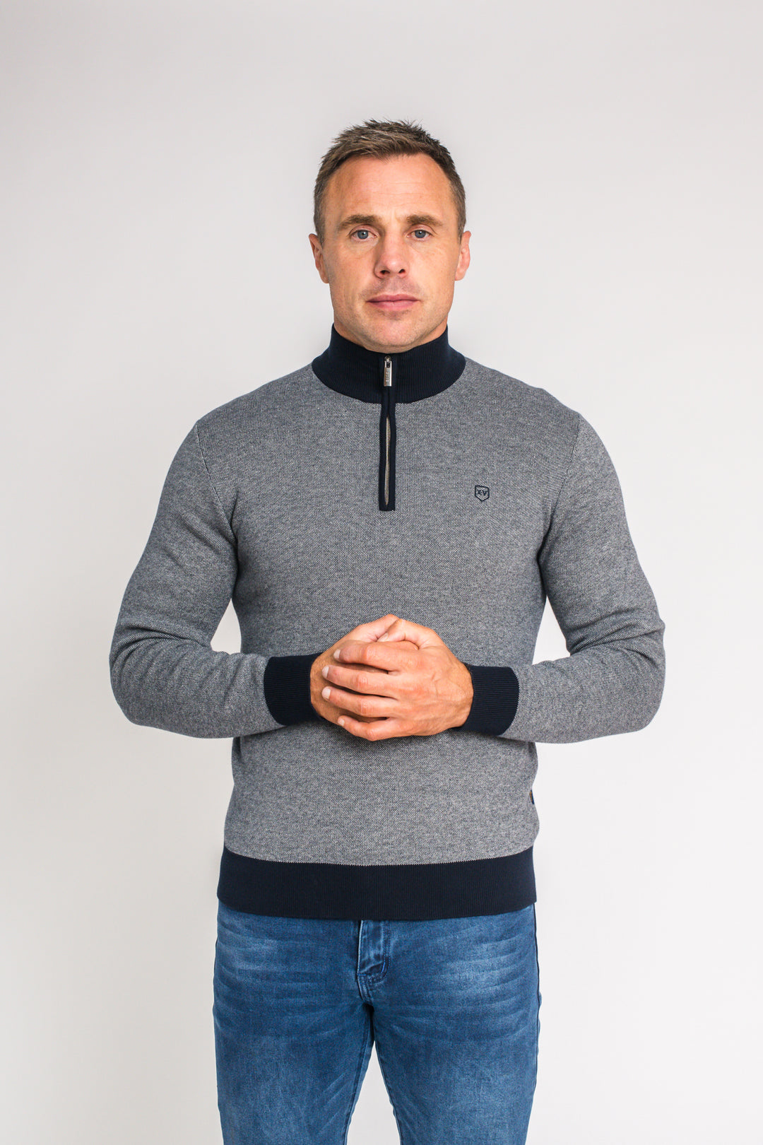 XV Kings by Tommy Bowe Takapuna 1/4 Zip Classic Ghost