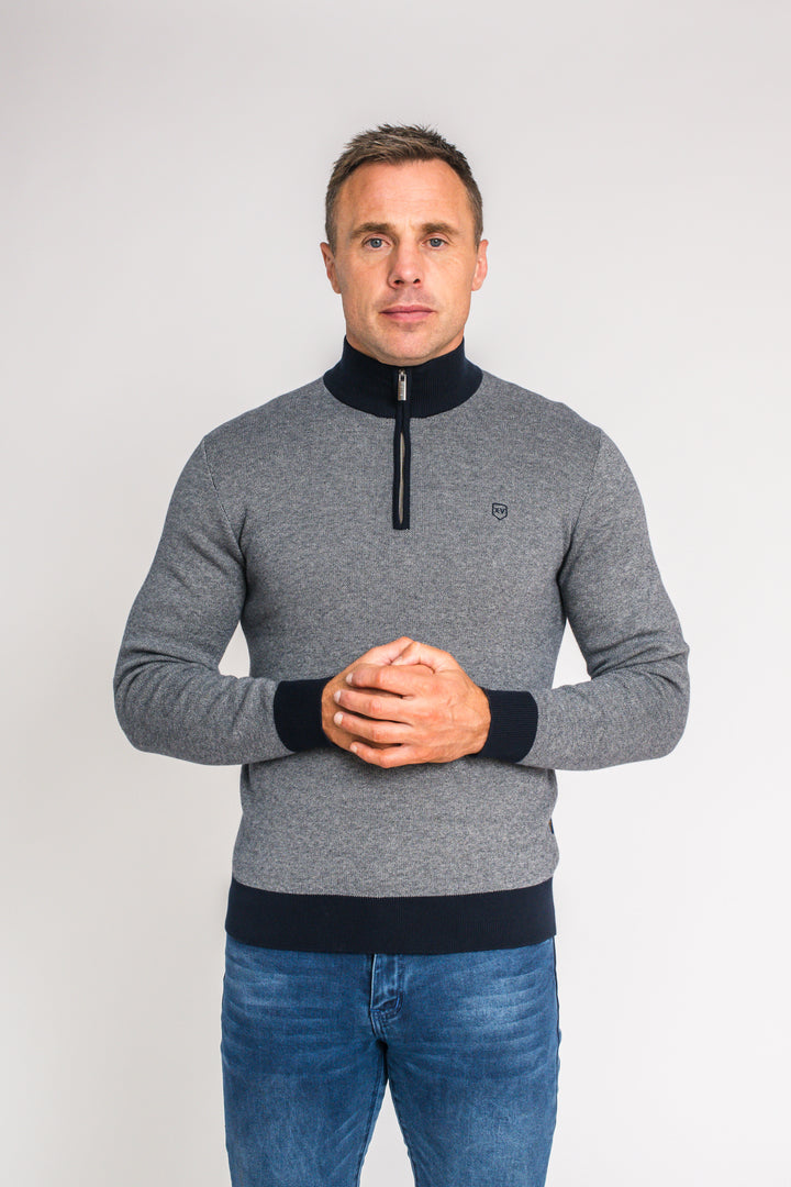 XV Kings by Tommy Bowe Takapuna 1/4 Zip Classic Ghost