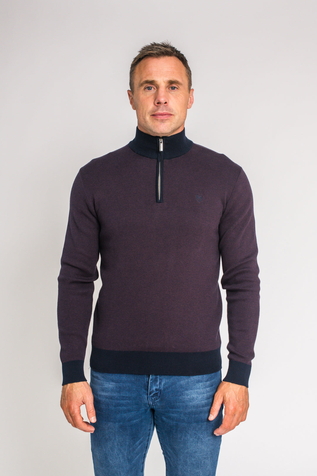 XV Kings by Tommy Bowe Takapuna 1/4 Zip Classic Plum