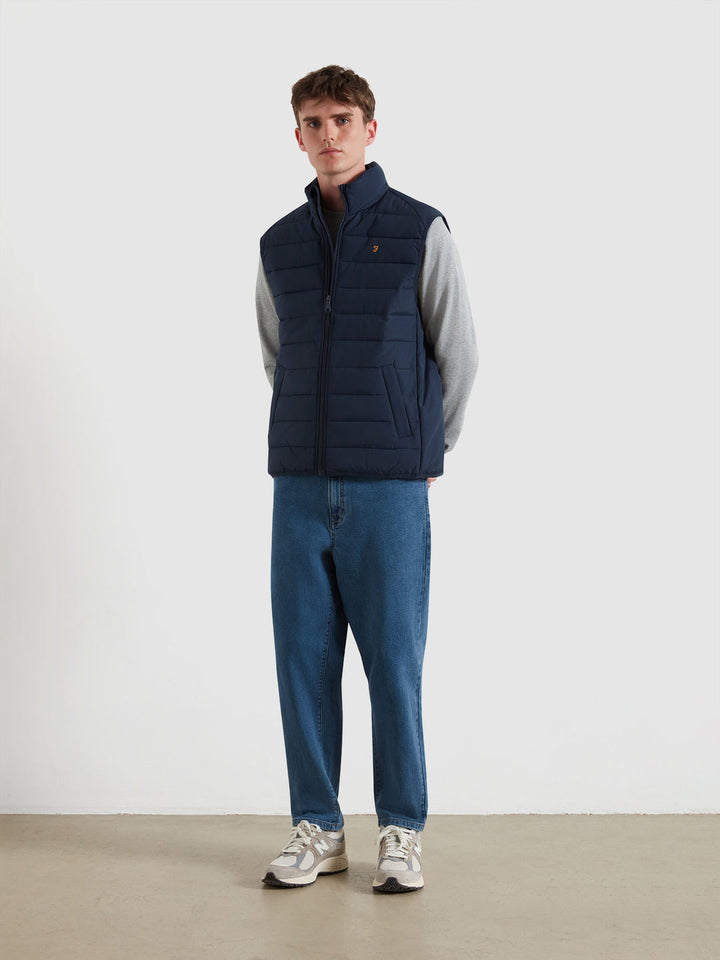 Farah Kennedy Gilet Wadded Navy