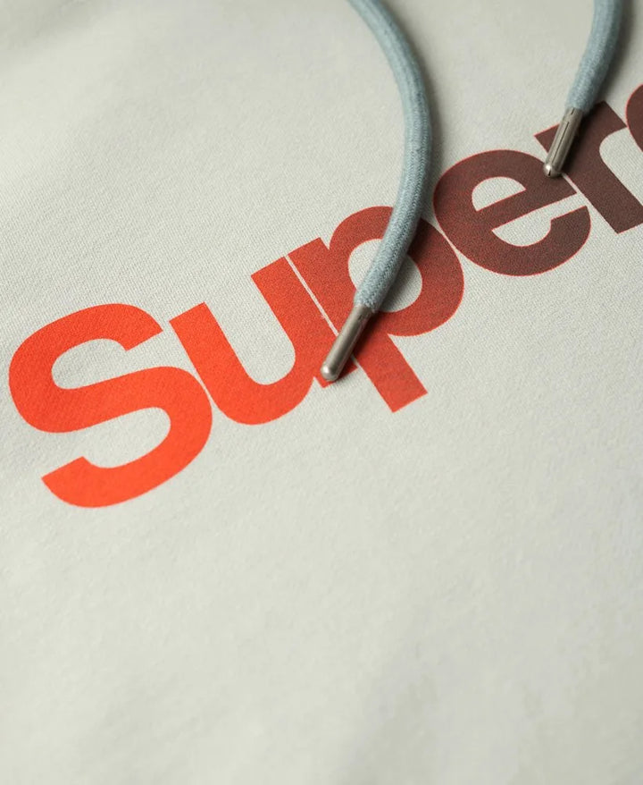 Superdry Core Logo Fade Loose Hoodie Puritan Grey