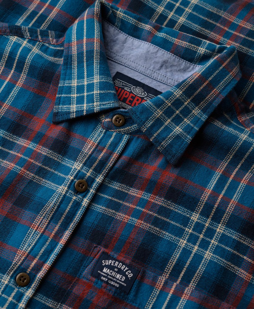Superdry Long Sleeve Cotton Lumberjack Shirt Check Blue