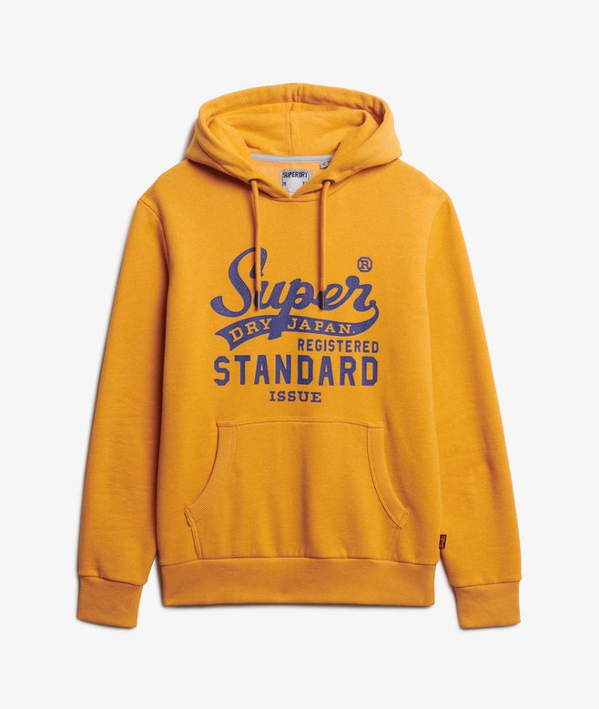 Superdry Standard Script Hoodie Thrift Gold Marl