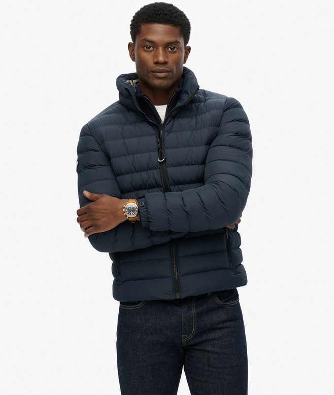 Superdry Fuji Printed Padded Jacket Eclipse Navy