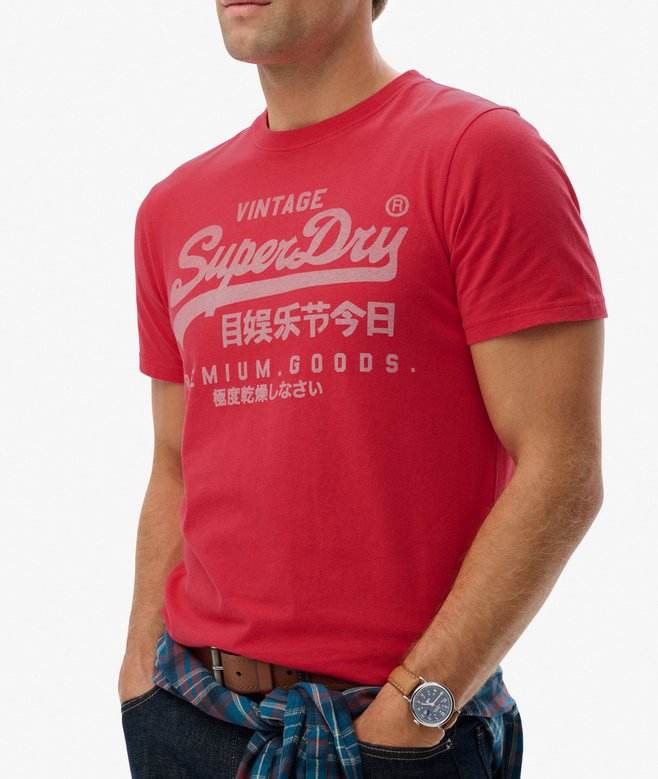 Superdry Vintage Logo Classic T-Shirt Indiana Red