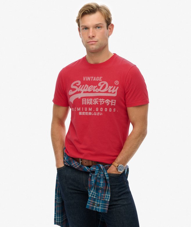Superdry Vintage Logo Classic T-Shirt Indiana Red