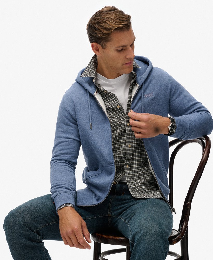 Superdry Essential Logo Half Brushed Zip Hoodie