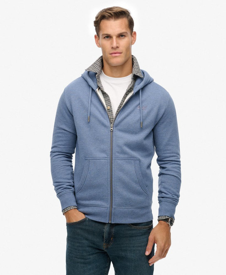 Superdry Essential Logo Half Brushed Zip Hoodie