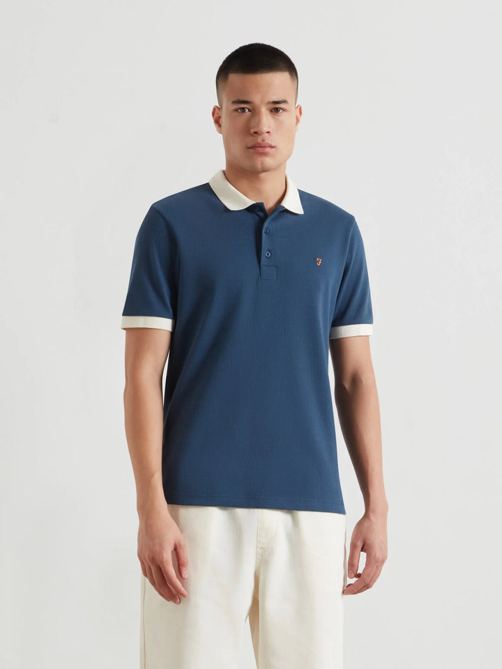 Farah Clement Polo Shirt In Farah Blue
