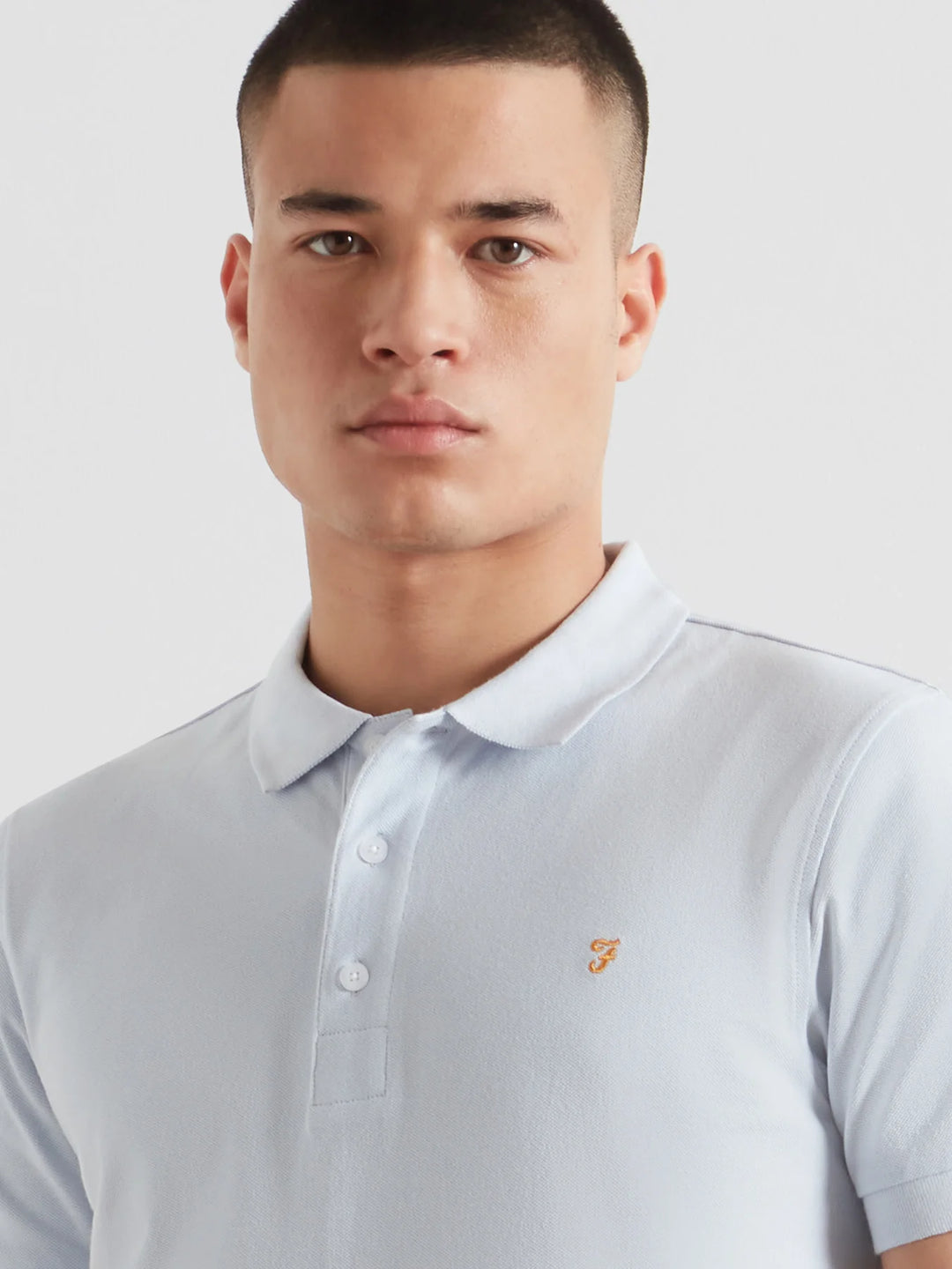 Farah Blanes Polo Shirt Blue Nickle