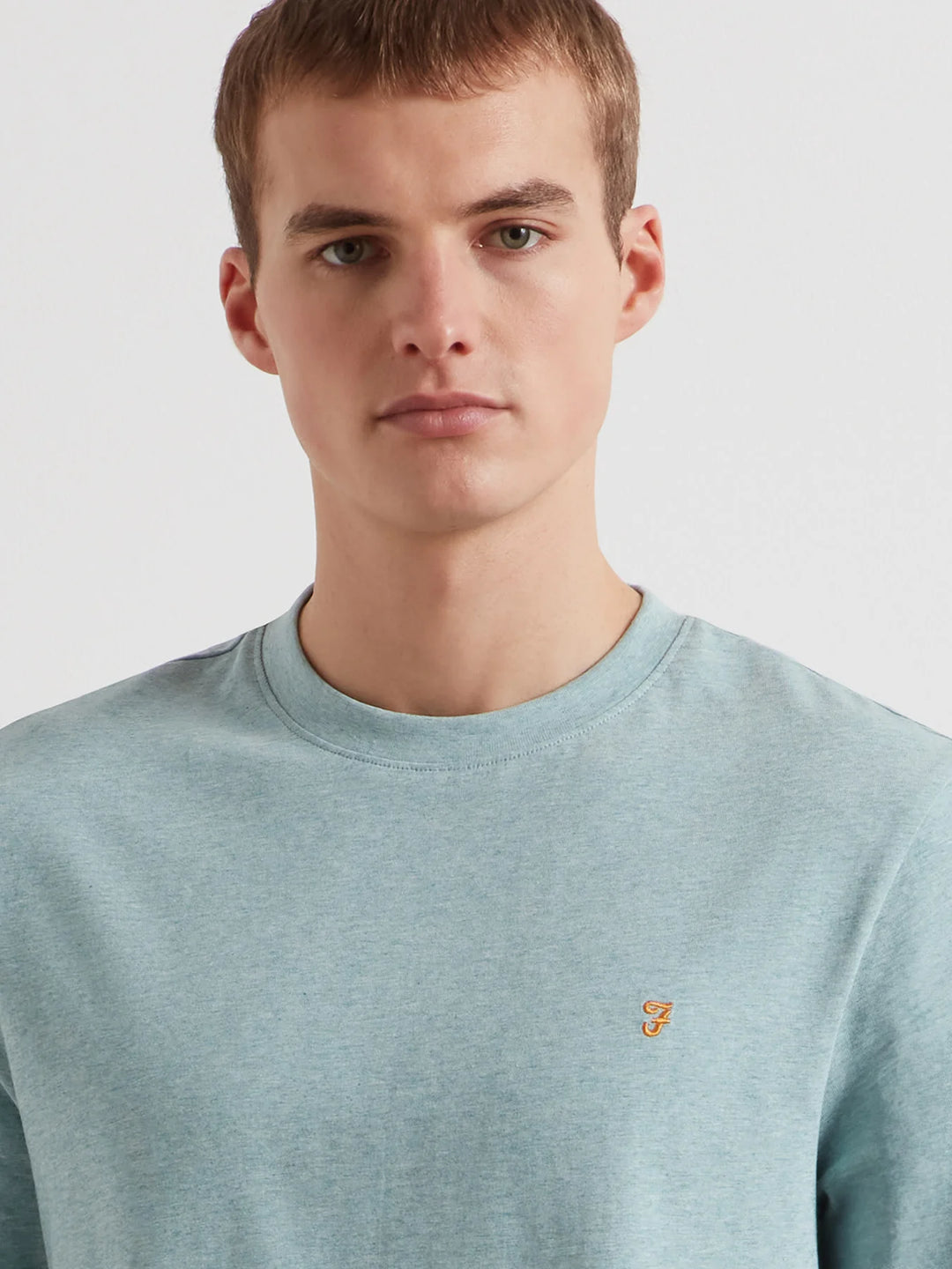 Farah Danny Regular Tee Shirt Green Mist Marl
