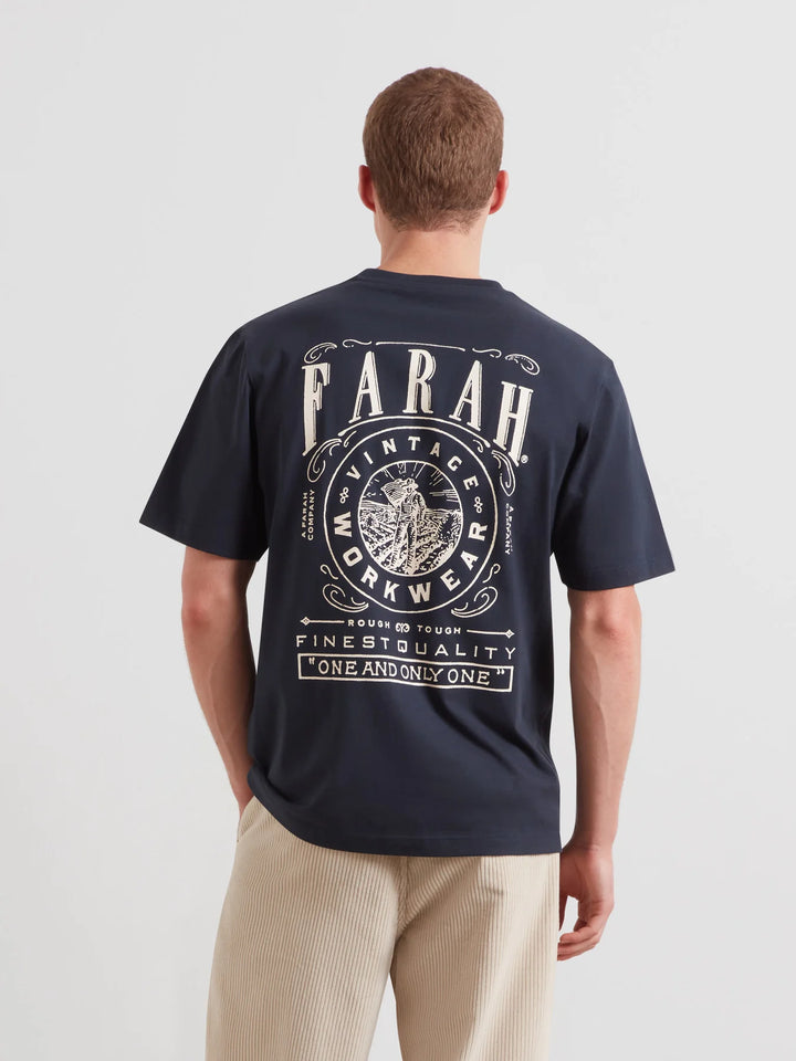 Farah Haise Graphic T-Shirt True Navy